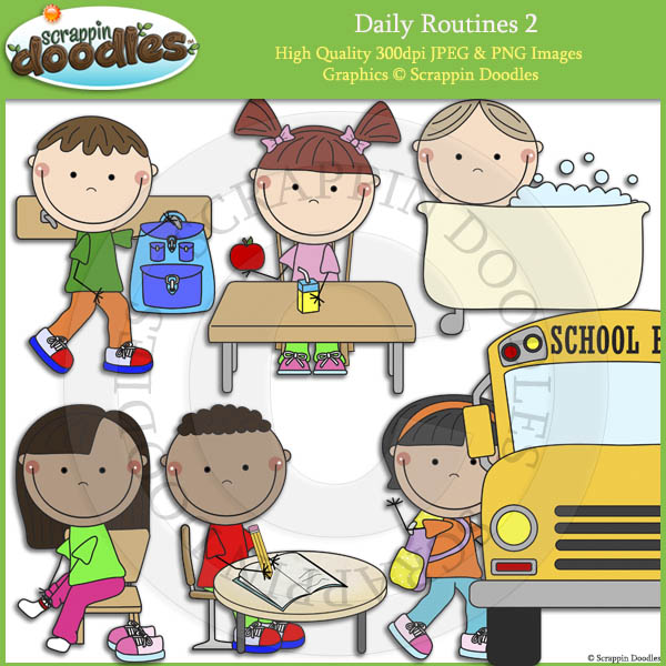 Daily Routines 2 Clip Art    2 00   Scrappin Doodles Creative Clip