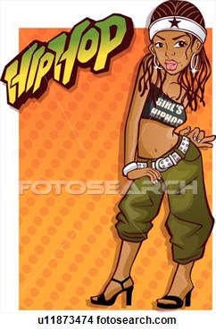 Drawing   Hip Hop Dancer Posing  Fotosearch   Search Clip Art