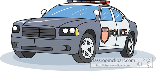Emergency   Police Car 227   Classroom Clipart