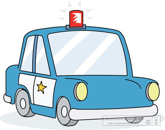 Emergency   Police Car Cartoon 06   Classroom Clipart