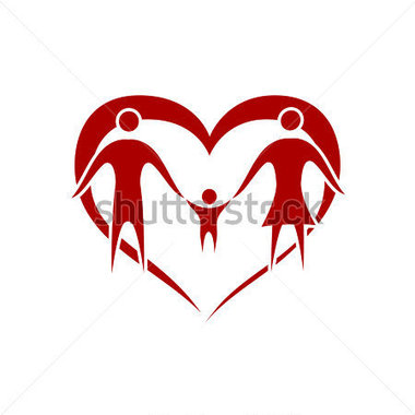 Family Vector With Heart Symbol Stock Vector   Clipart Me