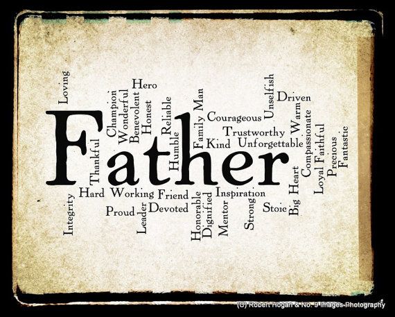 Happy Father S Day   Father   Word Cloud Word Art Print 16x20  Gift I