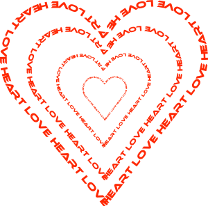 Heart Done By Words Outline Clip Art At Clker Com   Vector Clip Art