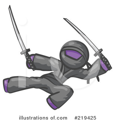 Ninja Clipart  219425 By Leo Blanchette   Royalty Free  Rf  Stock    