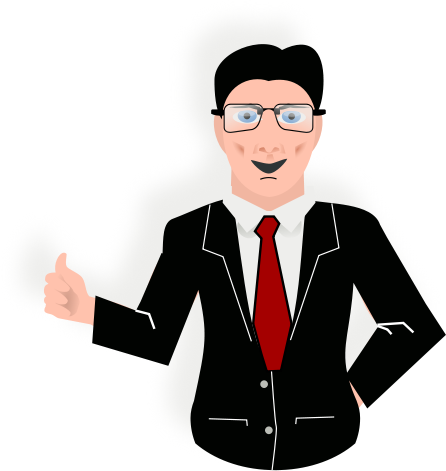 Office Presentation Presentation Man With Glasses Tie And Jacket Png