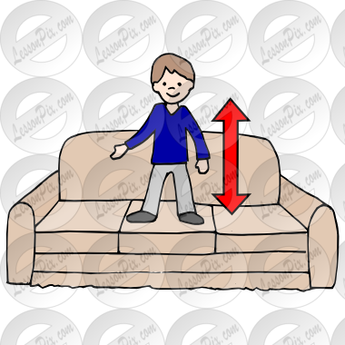Picture For Classroom   Therapy Use   Great Jumping On Couch Clipart