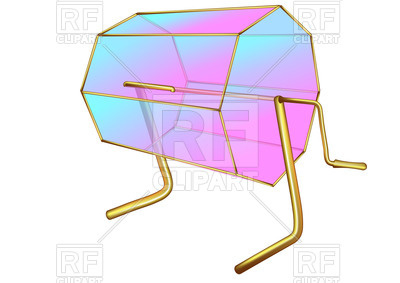 Raffle Box With Handle   Lottery Drum Download Royalty Free Vector