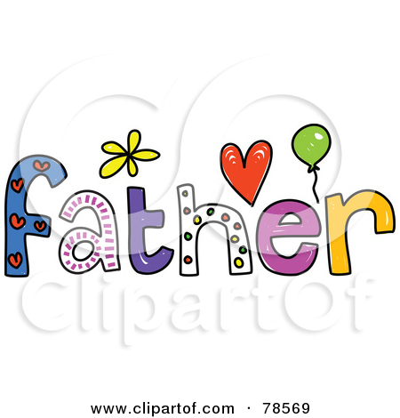 Rf  Clipart Illustration Of A Colorful Father Word By Prawny  78569