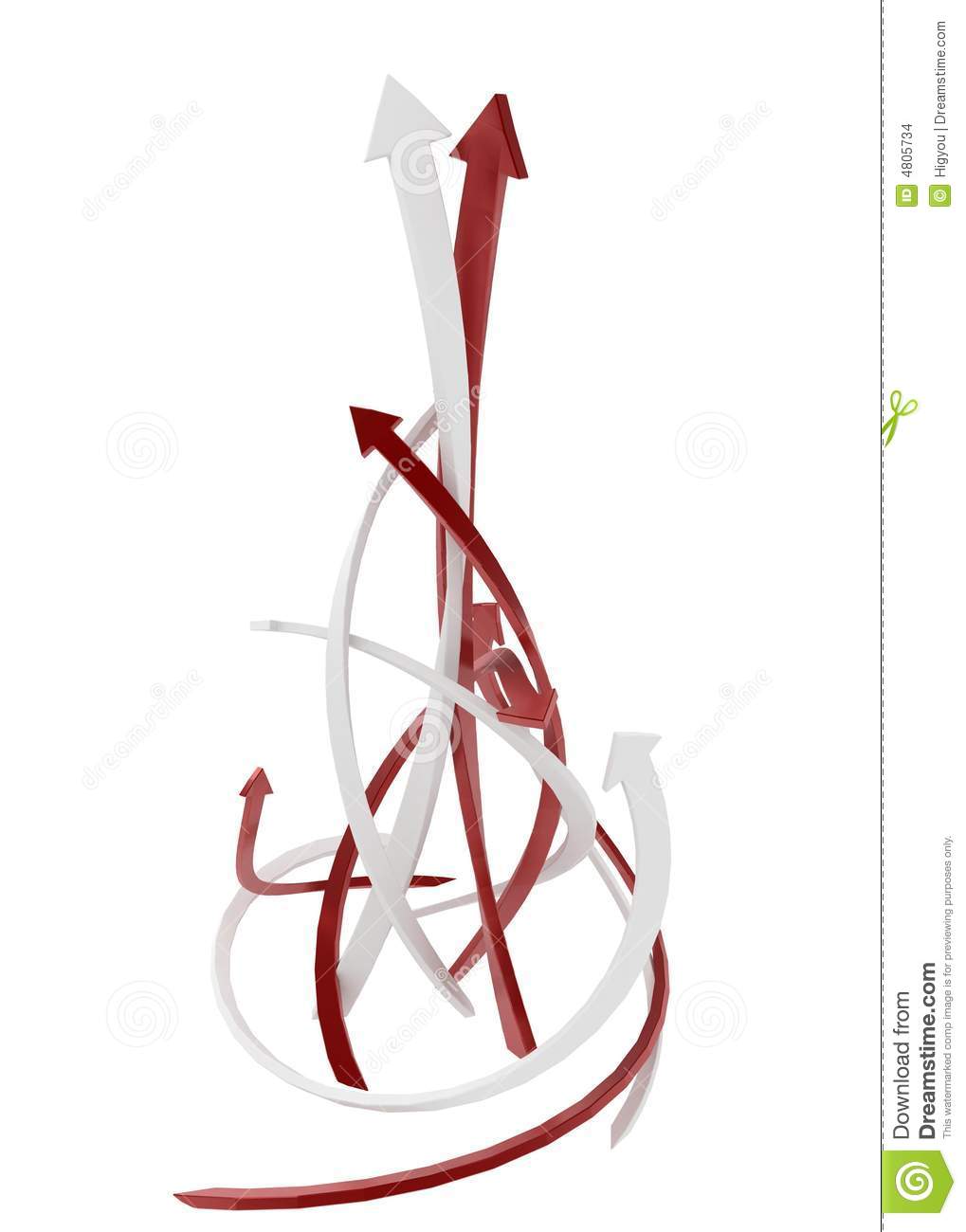 Rising Tangled Arrows Stock Images   Image  4805734