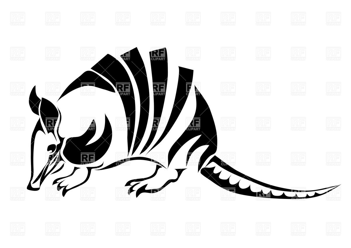 Silhouette Of Armadillo Download Royalty Free Vector Clipart  Eps