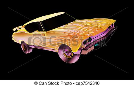 Stock Illustration Of Blue Flamin Chevelle   This Is A Vector Made In