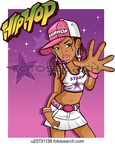 Stock Illustration   Sexy Hip Hop Girl  Fotosearch   Search Eps Clip