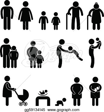 Vector Art   Happy Family Icon Sign Symbol  Clipart Drawing Gg59134145    