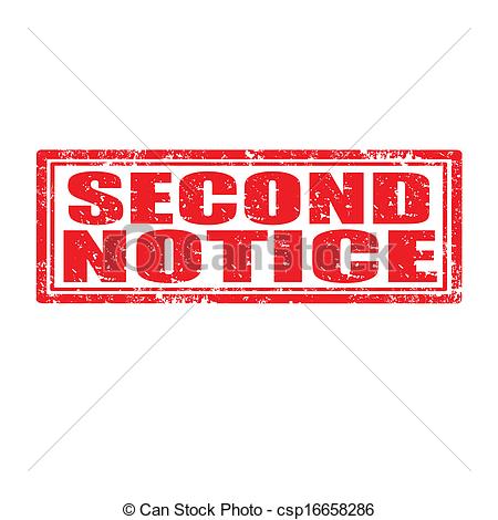 Vector Of Second Notice Stamp   Grunge Rubber Stamp With Text Second