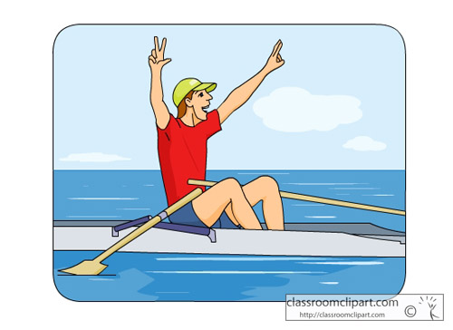 Water Sports   Rowing Contest Winner 01   Classroom Clipart