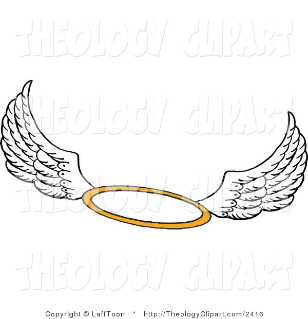 Art Of A Halo With Wings Theology Clip Art Lafftoon