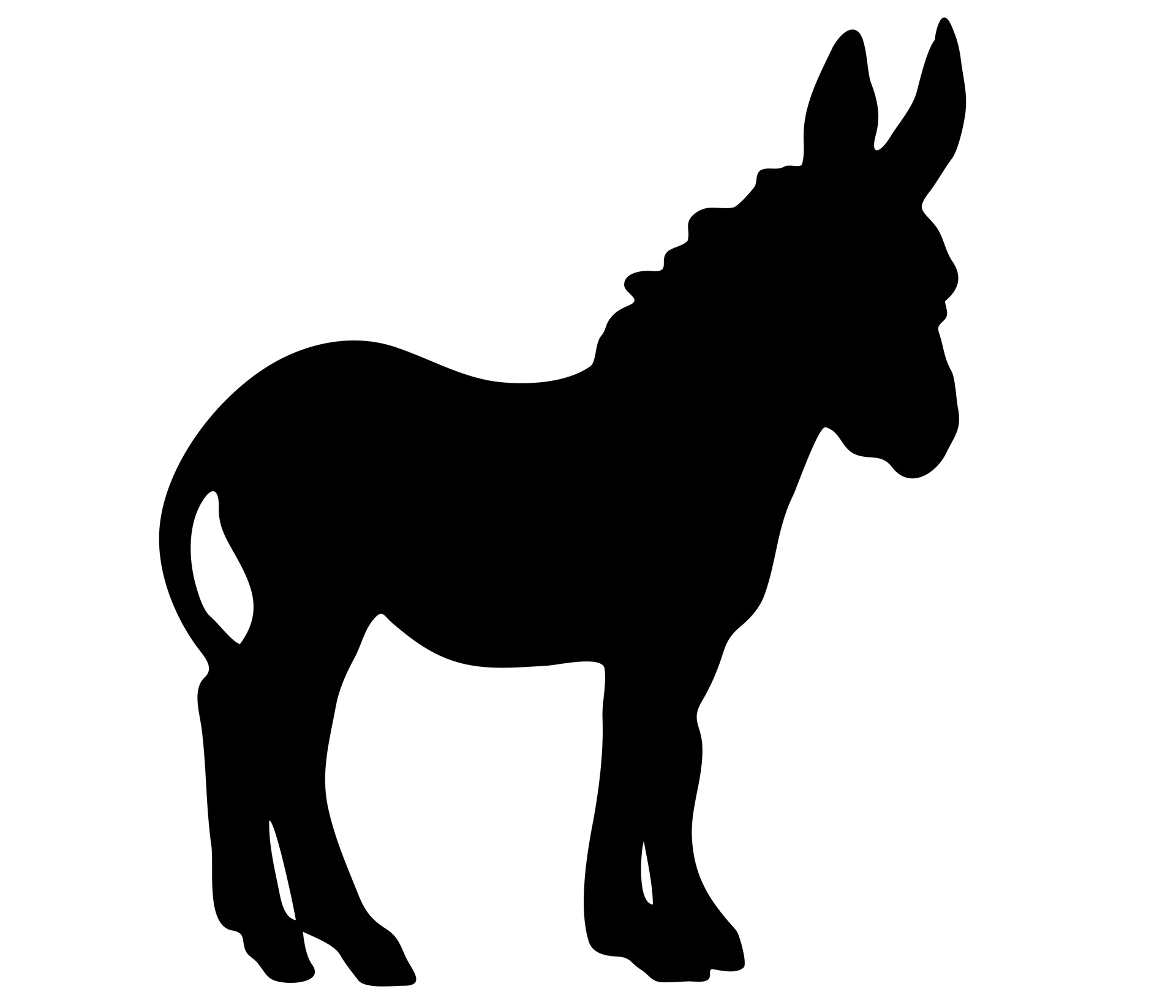 Donkey Silhouette Free Stock Photo Hd   Public Domain Pictures