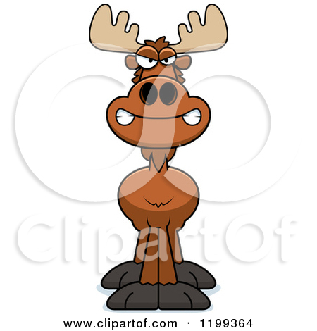 Free  Rf  Angry Moose Clipart Illustrations Vector Graphics  1
