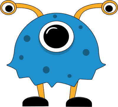 Funny Monster Clip Art Image   Funny Monster With One Eye In The