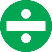 Green Circle Division   Clipart Graphic