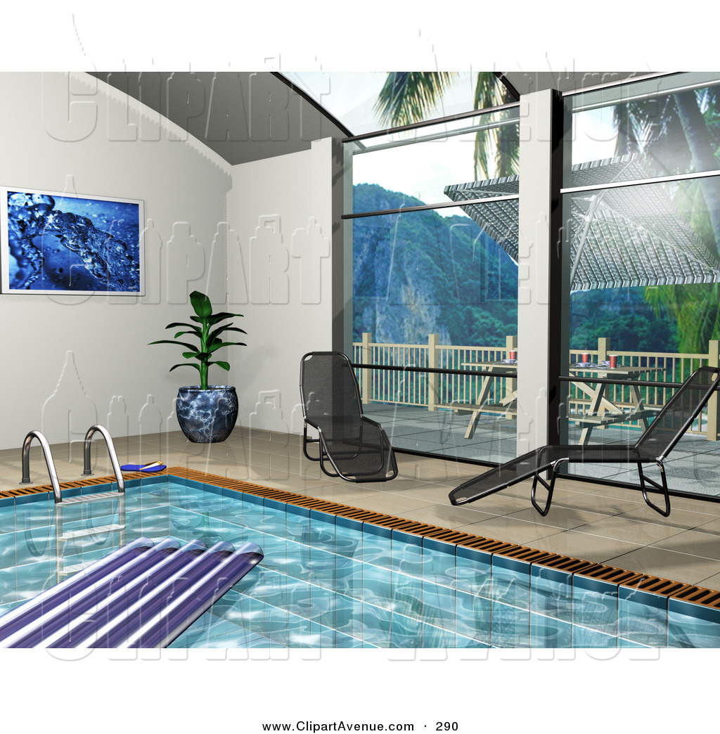 Larger Preview  Avenue Clipart Of A Couple Of Chaise Lounges By Big