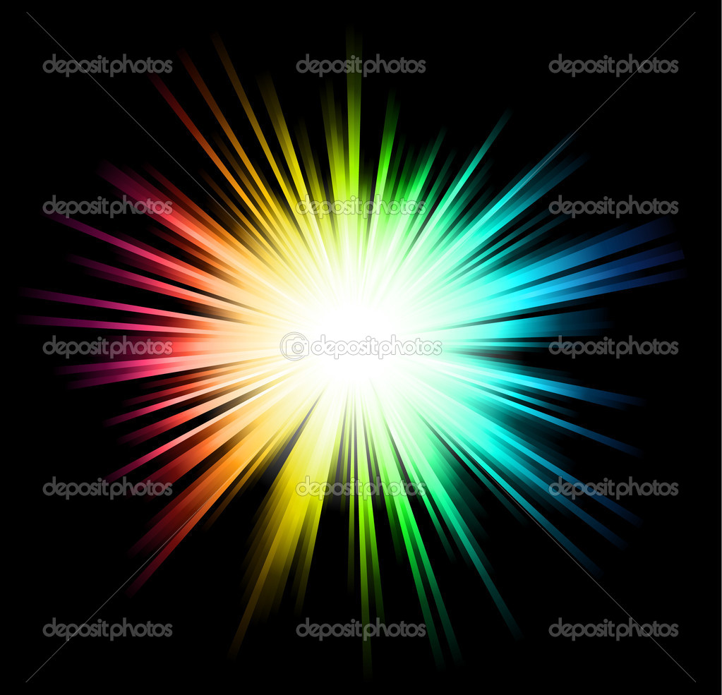 Light Sparkle With Rainbow Colours   Stock Vector   Davidarts    