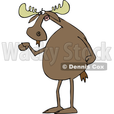 Mad Moose Cartoon Clipart Of A Mad Irate Moose