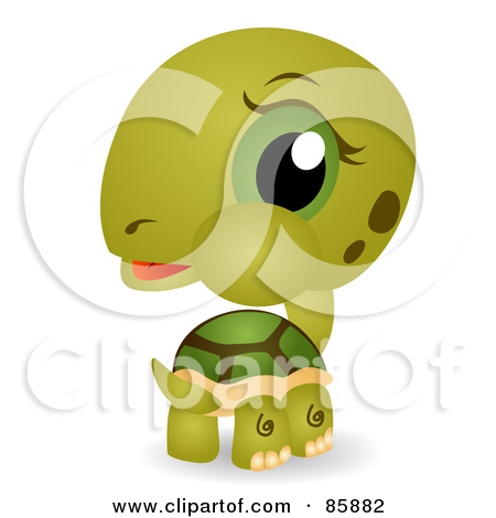 Rf  Clipart Illustration Of A Cute Birthday Tortoise Carrying A Cake