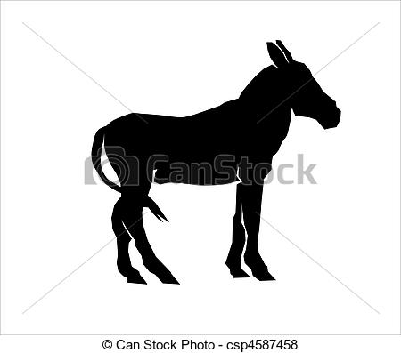 Stock Illustration Of Silhouette Of A Mule Csp4587458   Search Eps