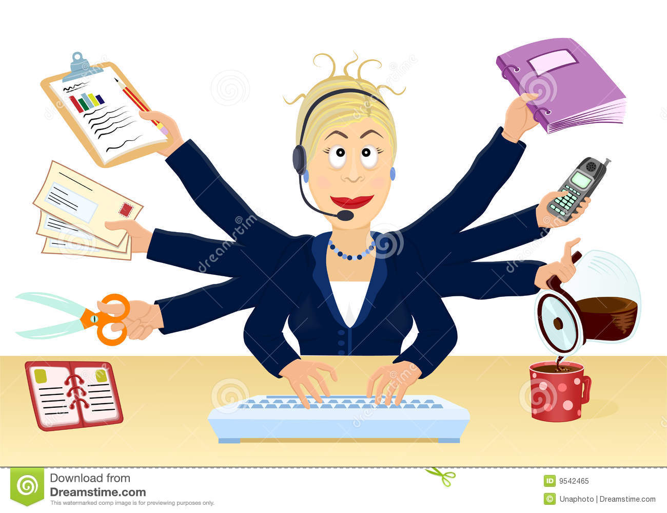 Stress And Multitasking At The Office Royalty Free Stock Photo   Image