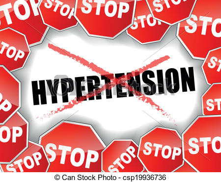 Vector   Stop Hypertension Concept   Stock Illustration Royalty Free