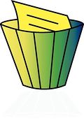 Wastepaper Basket Clipart And Illustrations