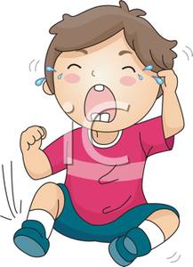 Young Boy Crying   Royalty Free Clipart Picture