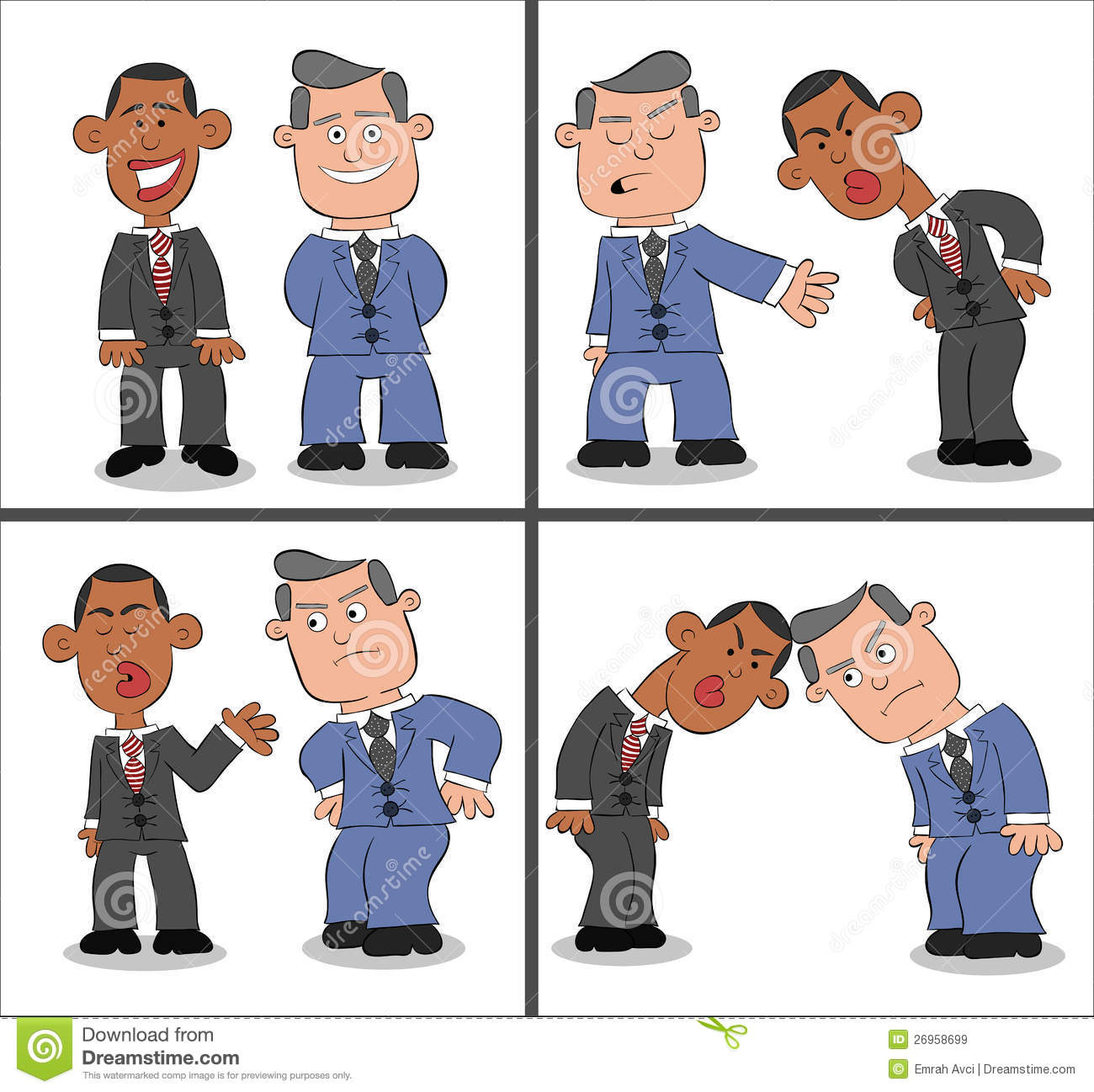 Barack Obama And Mitt Romney Cartoon Editorial Stock Image   Image    