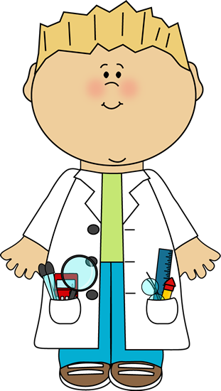 Boy Scientist Clip Art Image   Boy Scientist Wearing A White Science