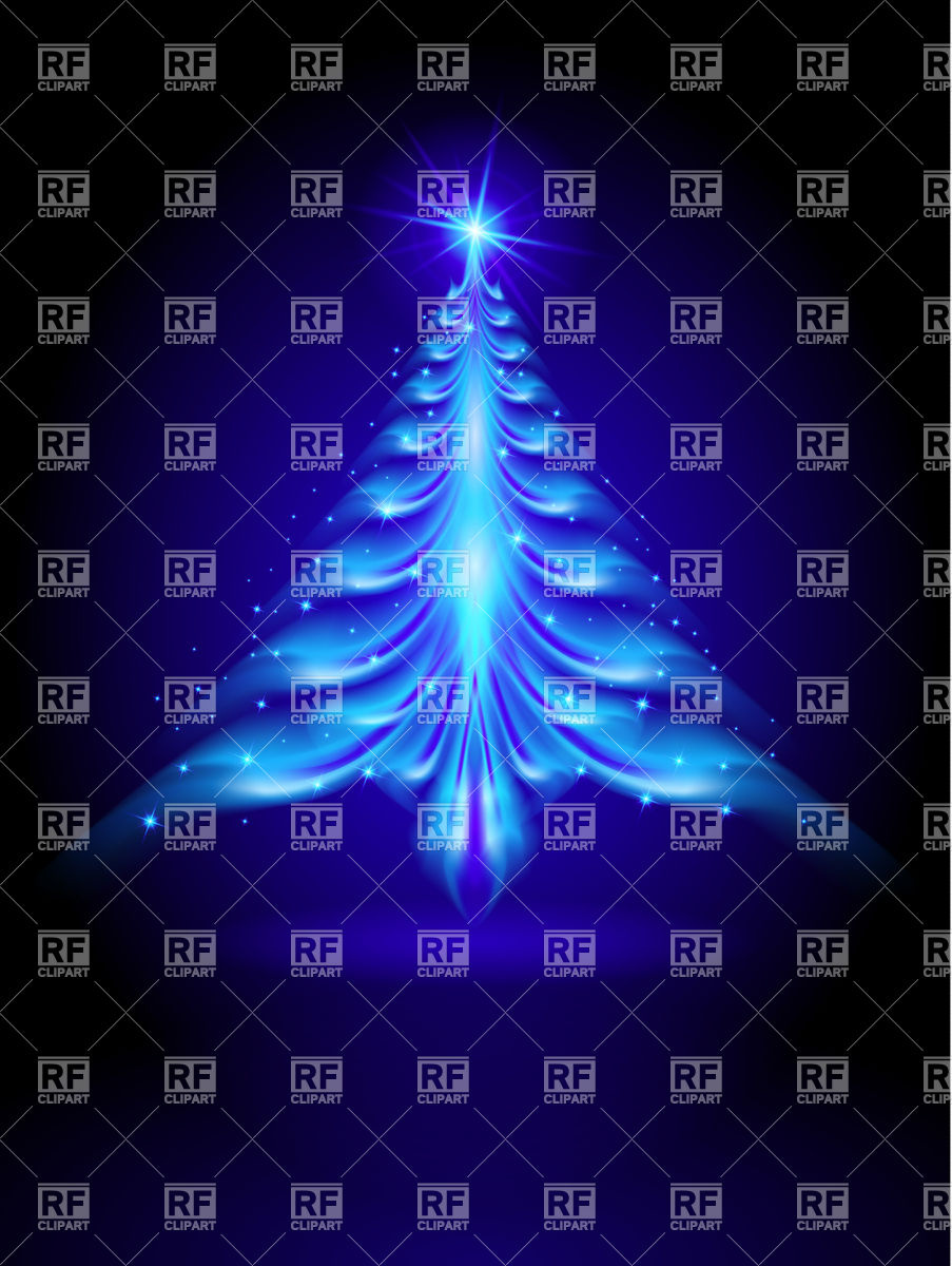     Fabulous Blue Christmas Tree Download Royalty Free Vector Clipart