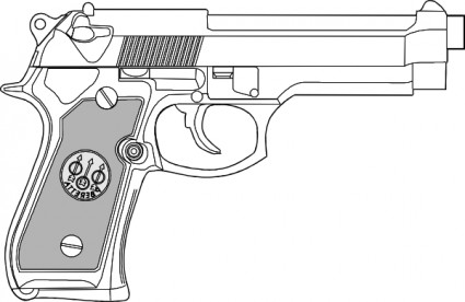 Free Vector Vector Clip Art 9 Mm Gun Clip Art