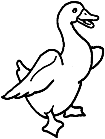 Goose 6 Coloring Page   Supercoloring Com