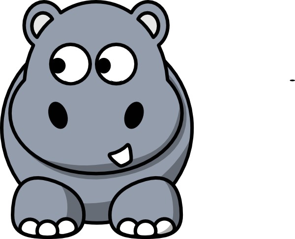 Hippo Looking Left Clip Art At Clker Com   Vector Clip Art Online    