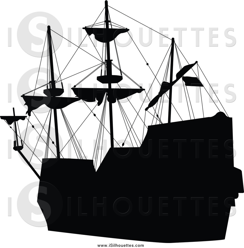 Of A Black Sailing Ship Silhouette Silhouette Clip Art Jr