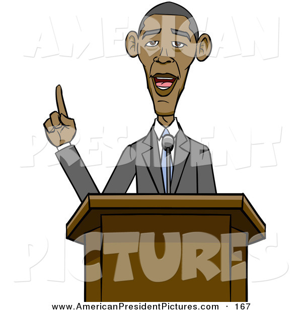 Picture Of Barack Obama Debating By Cartoon Solutions    167