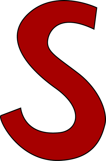 Red Letter S Clip Art Image   Large Red Capital Letter S 