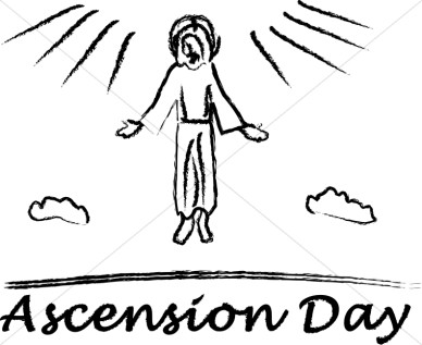 Related Ascension Word Art Ascension Day Wording With Ascending Jesus