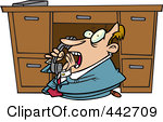 Royalty Free Rf Clip Art Illustration Of A Cartoon Businessman Hiding