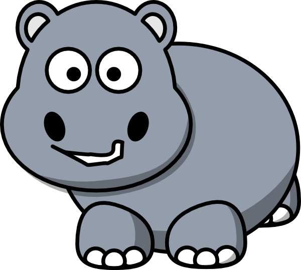 Side Hippo Clip Art At Clker Com   Vector Clip Art Online Royalty    