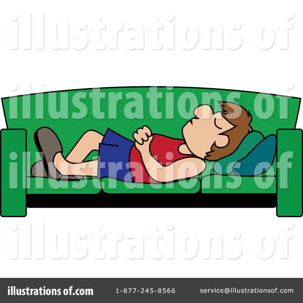 Sleeping On A Couch Clipart  212251 By Pams Clipart   Royalty Free  Rf