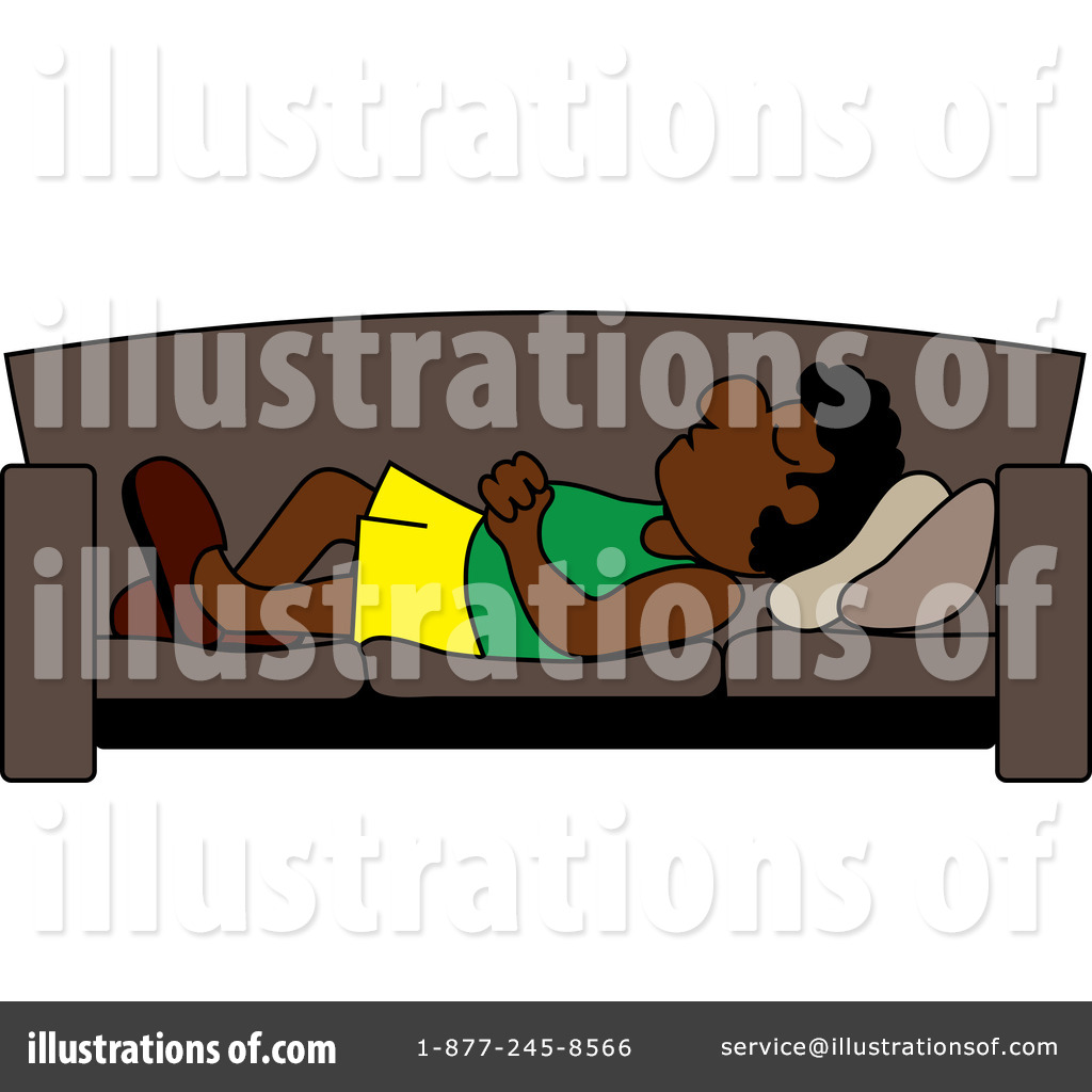 Sleeping On A Couch Clipart  212254 By Pams Clipart   Royalty Free  Rf
