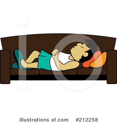 Sleeping On A Couch Clipart  212258 By Pams Clipart   Royalty Free  Rf