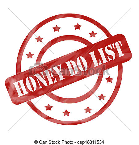Stock Photos Of Red Weathered Honey Do List Stamp Circles And Stars