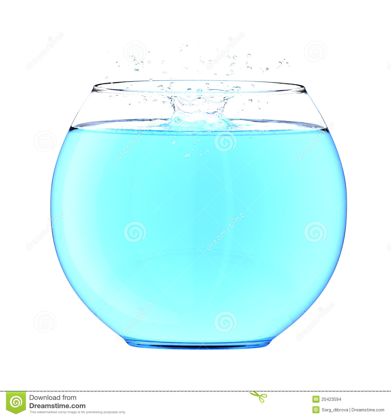 Water Splash In A Fishbowl Stock Images   Image  20423594